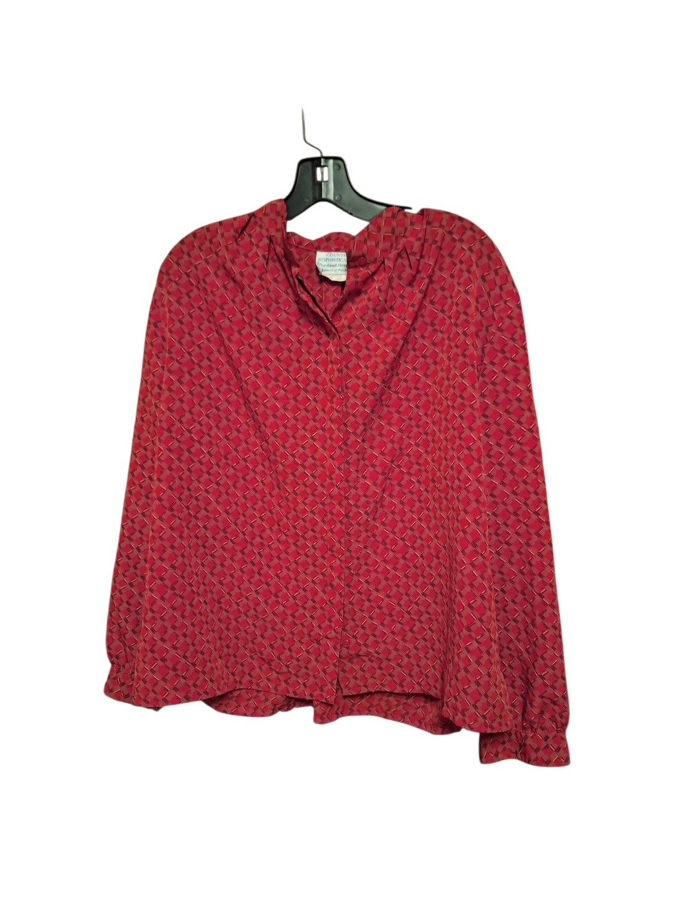Vintage Country Sophisticates Pendleton Oregon Red Button Down Blouse 1990